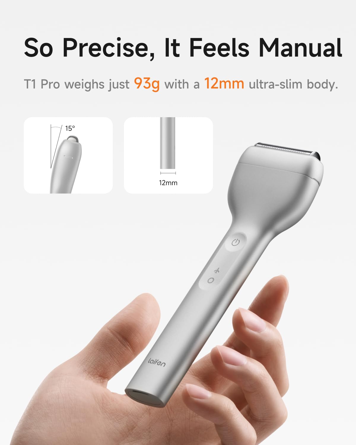 Laifen T1 Pro 1-Blade Electric Shaver, High-Speed 12,000 Cuts/Min, Long Hair Trimmer with 3 Guards, for Sparse Beard & Daily Styling, Wet & Dry, IPX7 Beauty and Personal Care Laifen