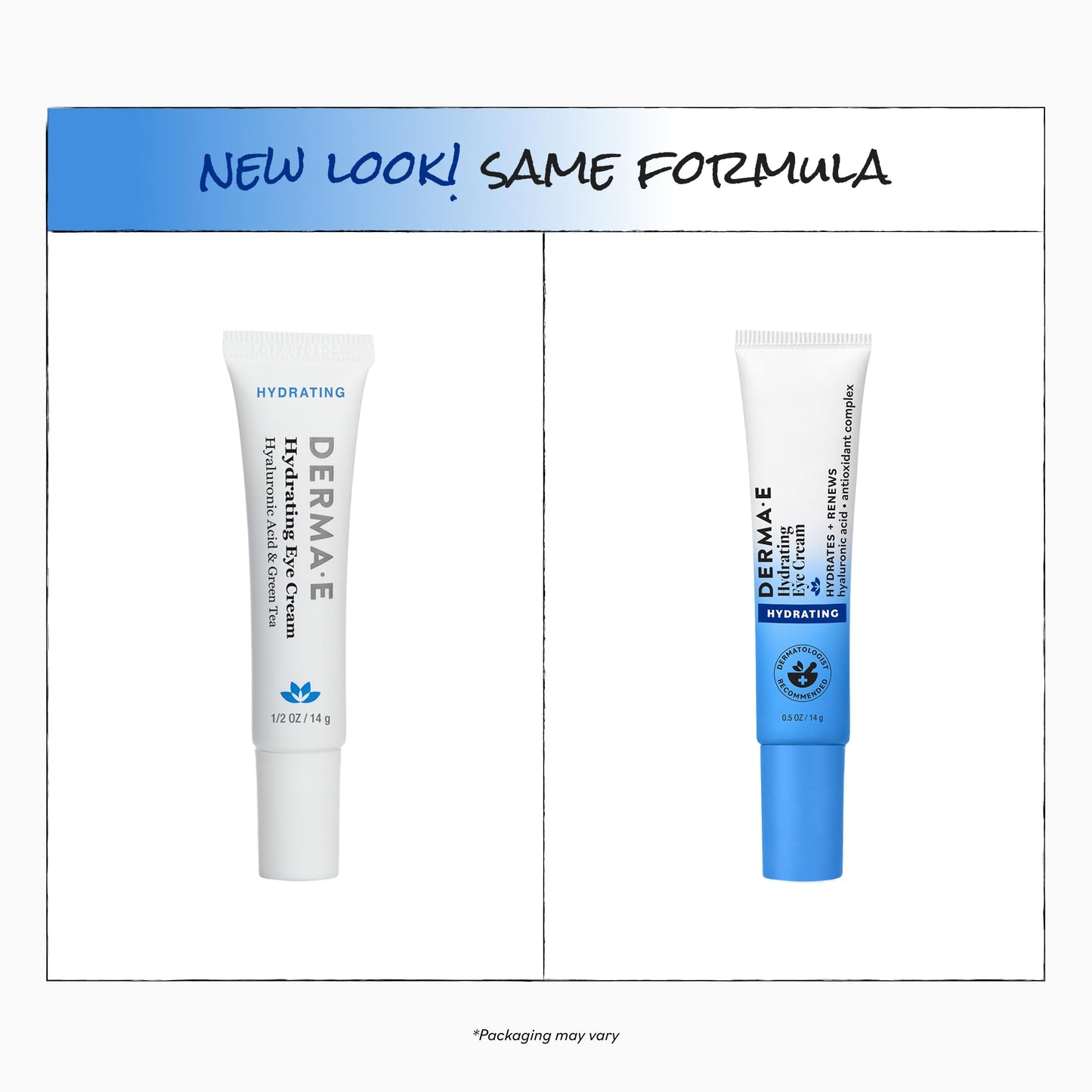 Derma E Hydrating Eye Cream - Firming and Lifting Hyaluronic Acid Treatment - Under Eye and Upper Eyelid Cream Reduces Puffiness and Appearance Beauty & Personal Care Derma E