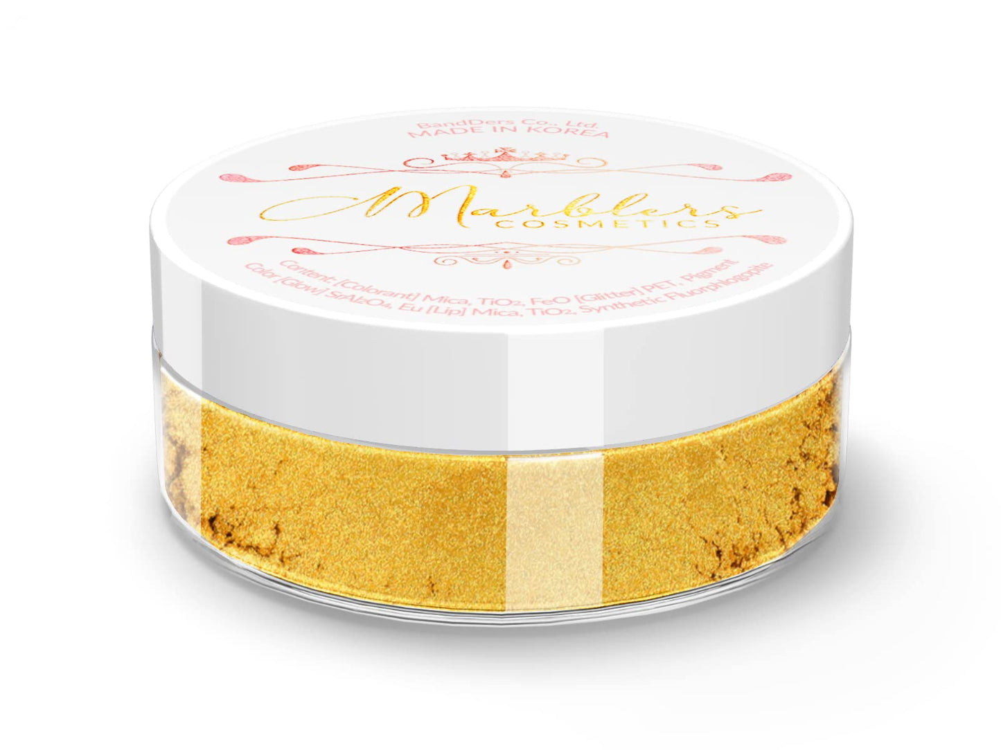 MARBLERS Fine Natural Mica Powder [Boutique Gold] 0.11oz (3g) | Highly Pigmented | Non-Toxic, Vegan, Cruelty-Free | Eyeshadow, Body Butter, Nail Beauty & Personal Care MARBLERS