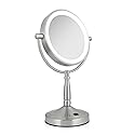 Zadro 9" Round LED Makeup Mirror with Lights and Magnification 5&10X/1X AA Battery Operated Swivel Lighted Makeup Mirror Beauty & Personal Care Zadro