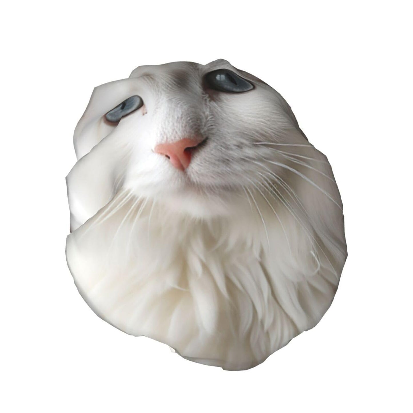 Cute White Cat Shower Cap For Women Reusable Double Layers Bathing Bath Cap Hair Caps Waterproof Elastic Band Ladies Spa Salon Shower Hat Hair Caps Beauty and Personal Care GDSHJKLW