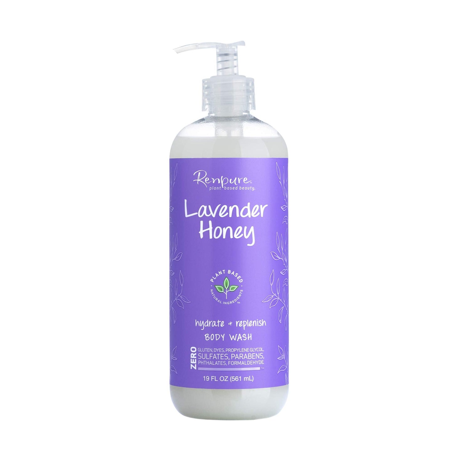 RENPURE Plant-Based Organic Natural Lavender Body Wash, Manuka Honey & Coconut Oil for Body - Sulfate Free, Moisturizing Shower Gel & Sensitive Skin Beauty & Personal Care RENPURE