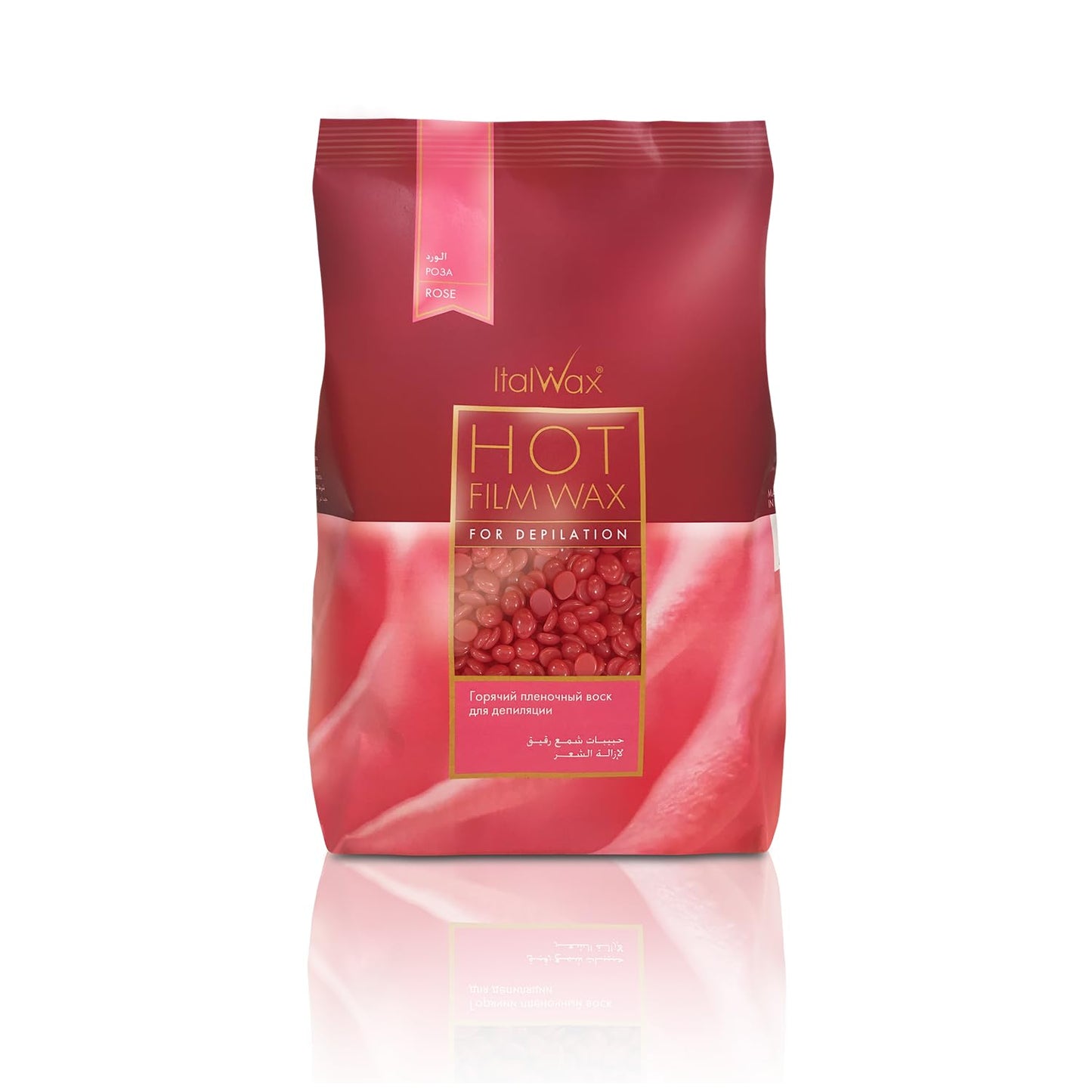 Italwax Classic Line Rose Hard Wax Beads 1.1 lb (500 g) - Medium-Long Setting Stripless Wax for Large Areas & Coarse Hair - Made in Italy Beauty and Personal Care Italwax