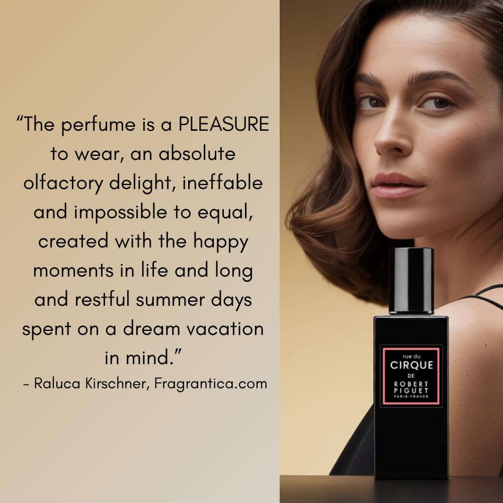 Robert Piguet Rue du Cirque Eau de Parfum Spray - Floral Perfume with Notes of Nutmeg, Jasmine & Praline - Made in France, 3.4 Fl Oz Beauty & Personal Care Robert Piguet