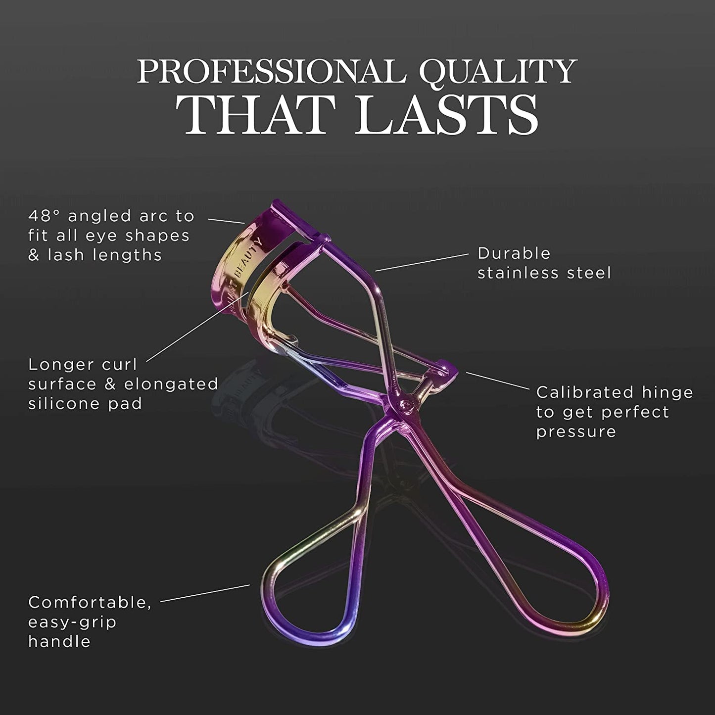 Eyelash Curler with Satin Bag & Refill Pads - Award Winning - No Pinching, Just Dramatically Curled Eyelashes for a Lash Lift in Seconds (Prism) Beauty & Personal Care Brilliant Beauty