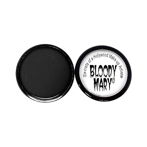 Bloody Mary Solid Black Eyeshadow Eye Makeup - Intense Black by Bobbie Weiner for Theater Costume Halloween & Everyday Drama - Professional Quality… Beauty & Personal Care Bloody Mary
