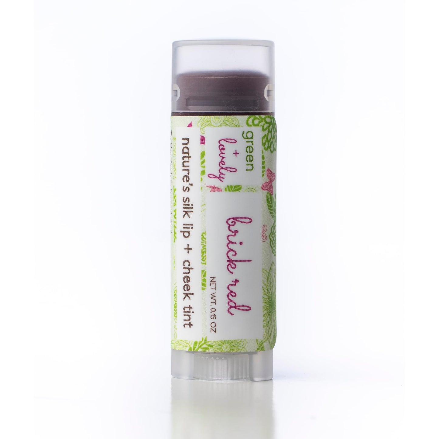 Green Cheek Nature's Silk Lip Balm, Organic (Brick Red Lip Tint, 1-tube single) Beauty and Personal Care Green + Lovely