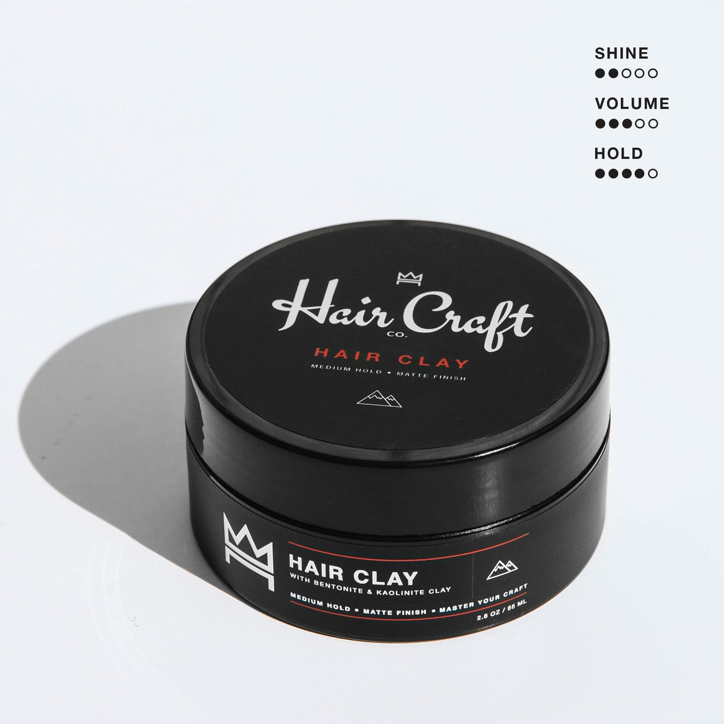 Hair Craft Co. Clay Pomade 2oz - Shine-Free Matte Finish - Medium Hold/Natural Look -Clay Base [Super Dense], Stylist Approved - Ideal for Textured Beauty & Personal Care Hair Craft Co.
