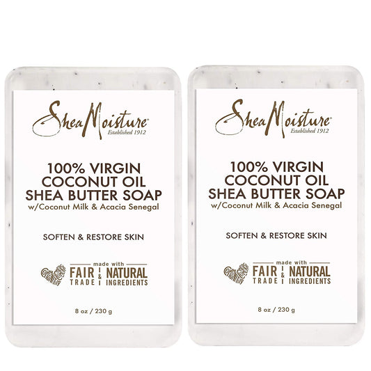 Shea Moisture 100% Virgin Coconut Oil Shea Butter Soap, 8 Ounce (Pack of 2) Beauty & Personal Care Shea Moisture