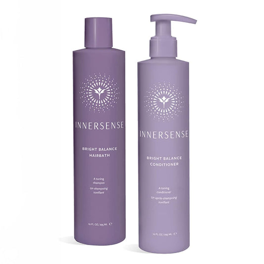 Innersense Organic Beauty - Natural Bright + Balanced Purple Toning Shampoo + Conditioner Value Duo | Non-Toxic, Cruelty-Free, Vegan Haircare (10 fl Beauty & Personal Care INNERSENSE