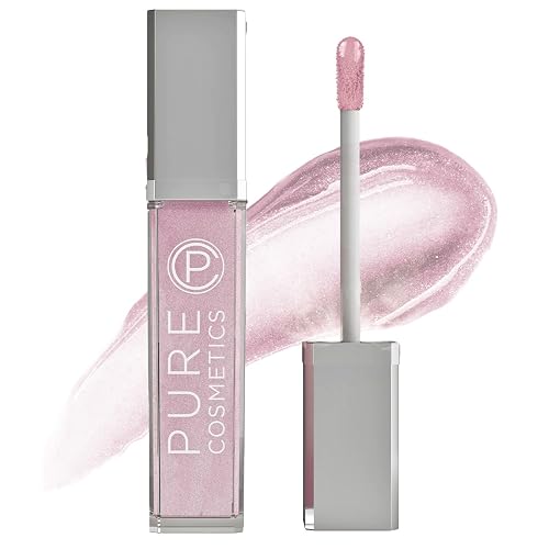 Pure Illumination Light-Up Lip Gloss with LED-Lit Applicator Brush + Side Mirror, Non-Sticky, Moisturizing Hydrating Lip Glosses with Lanolin, Jojoba Beauty & Personal Care Pure Cosmetics