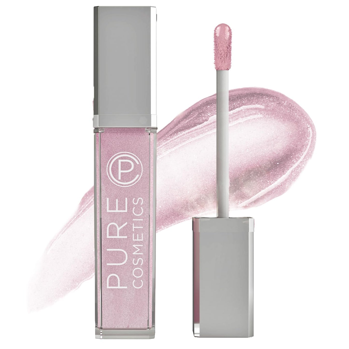Pure Illumination Light-Up Lip Gloss with LED-Lit Applicator Brush + Side Mirror, Non-Sticky, Moisturizing Hydrating Lip Glosses with Lanolin, Jojoba Beauty & Personal Care Pure Cosmetics