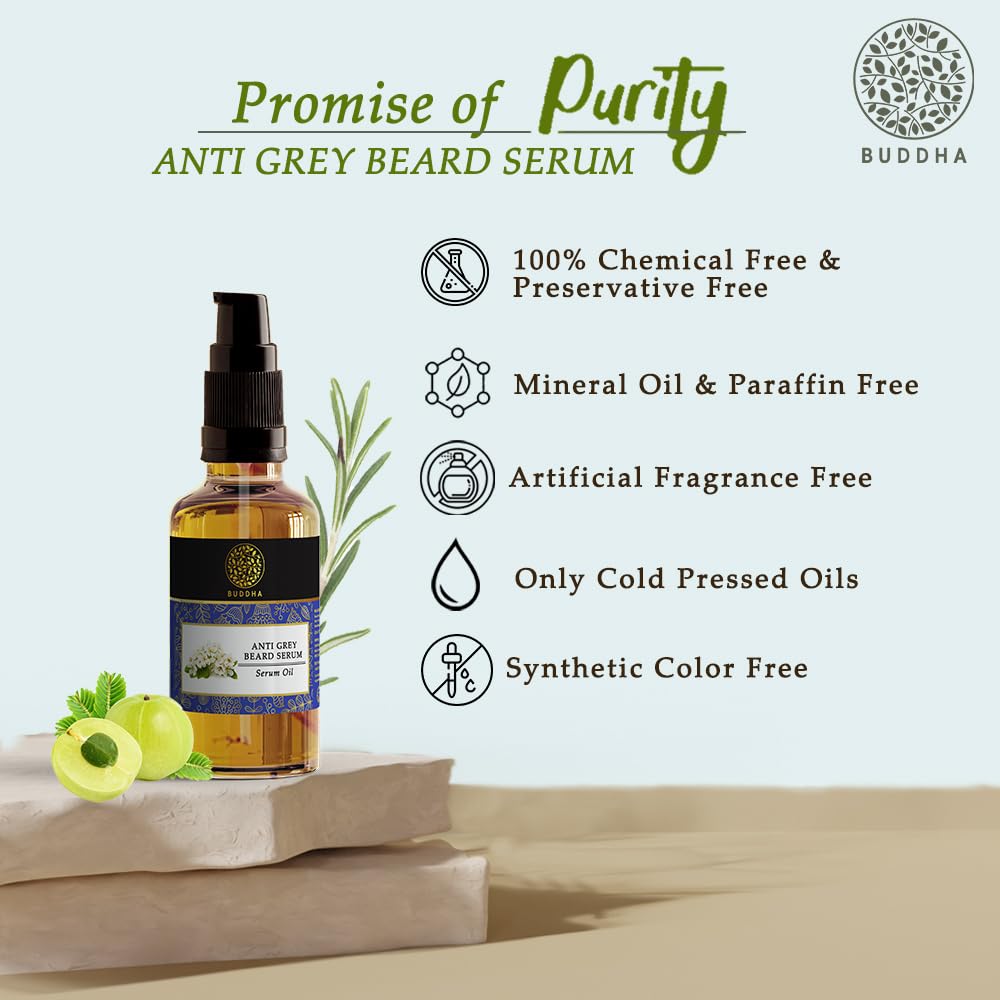 Buddha Natural Grey Beard Oil Serum - (2x25ml) Beauty and Personal Care Buddha Natural