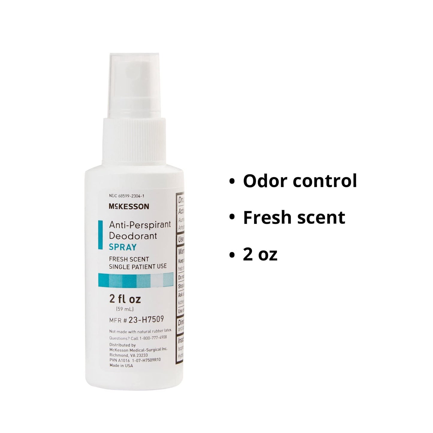 McKesson Antiperspirant Deodorant Spray [Pack of 1] Mini Travel Size, Alcohol-Free, Fresh Scent, 2 fl oz Beauty and Personal Care McKesson