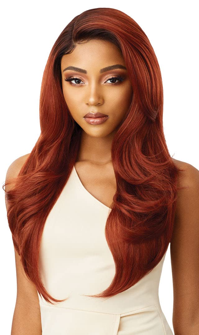 Outre Premium Swiss Lace Front Wig Melted Hairline CATALINA Ear-to-Ear Soft Lace Pre-attached Elastic band (DR2/CINSP)