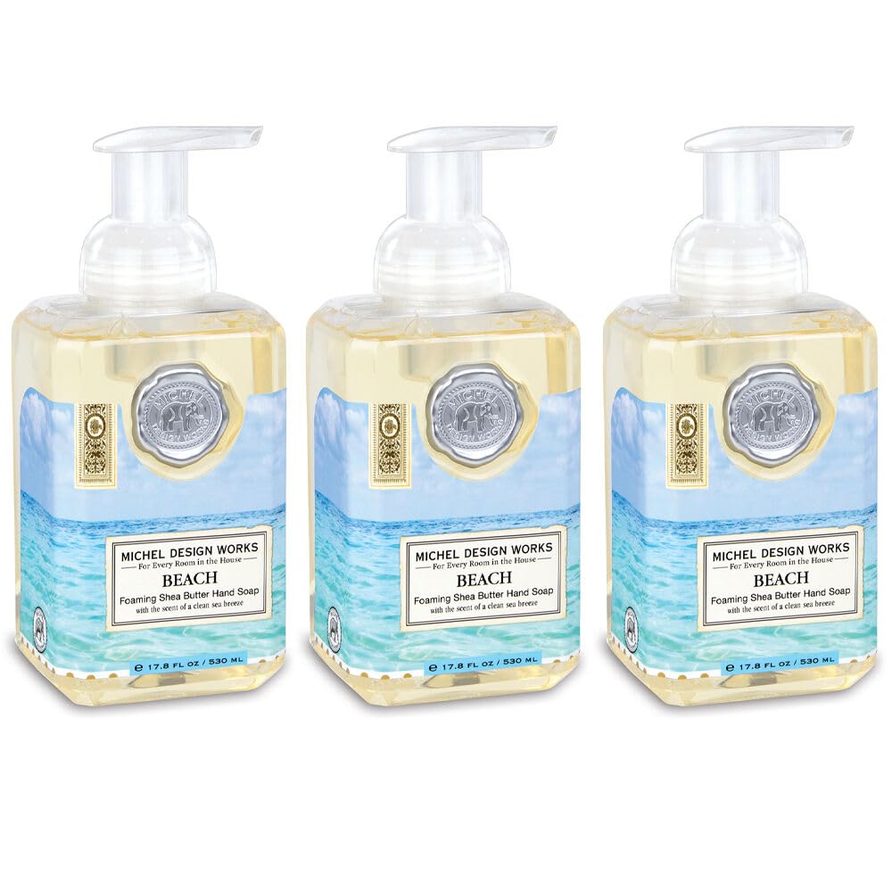 Michel Design Works Foaming Hand Soap, Beach, 17.8 Fl oz, Pack of 3 Beauty & Personal Care Michel Design Works