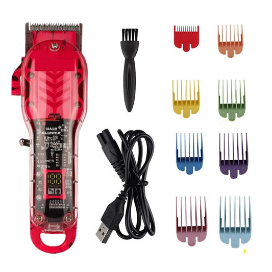 Razors Hair Clippers Professional Transparent Electric Hair Trimmers for Men Adults Kids Cordless Rechargeable Hair Cutter Machine USB(Red) Beauty and Personal Care EWKYLSEM