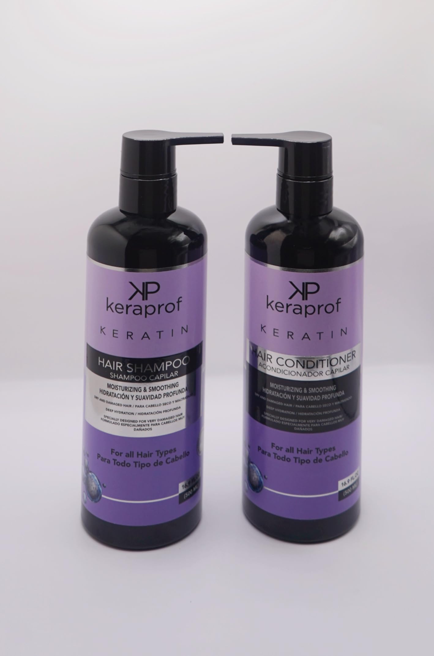 KeraProf Keratin Hair Care Set, Shampoo, Conditioner, Hair Mask, Crystal Shine Serum, Moisturizing and Smoothing Treatment for All Hair Types, 4 Piece Beauty & Personal Care Keraprof