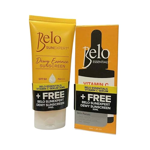 Belo Essentials Vitamin C Serum 30ml + Dewy Sunscreen 30ml Day Bundle Beauty & Personal Care Belo Essentials