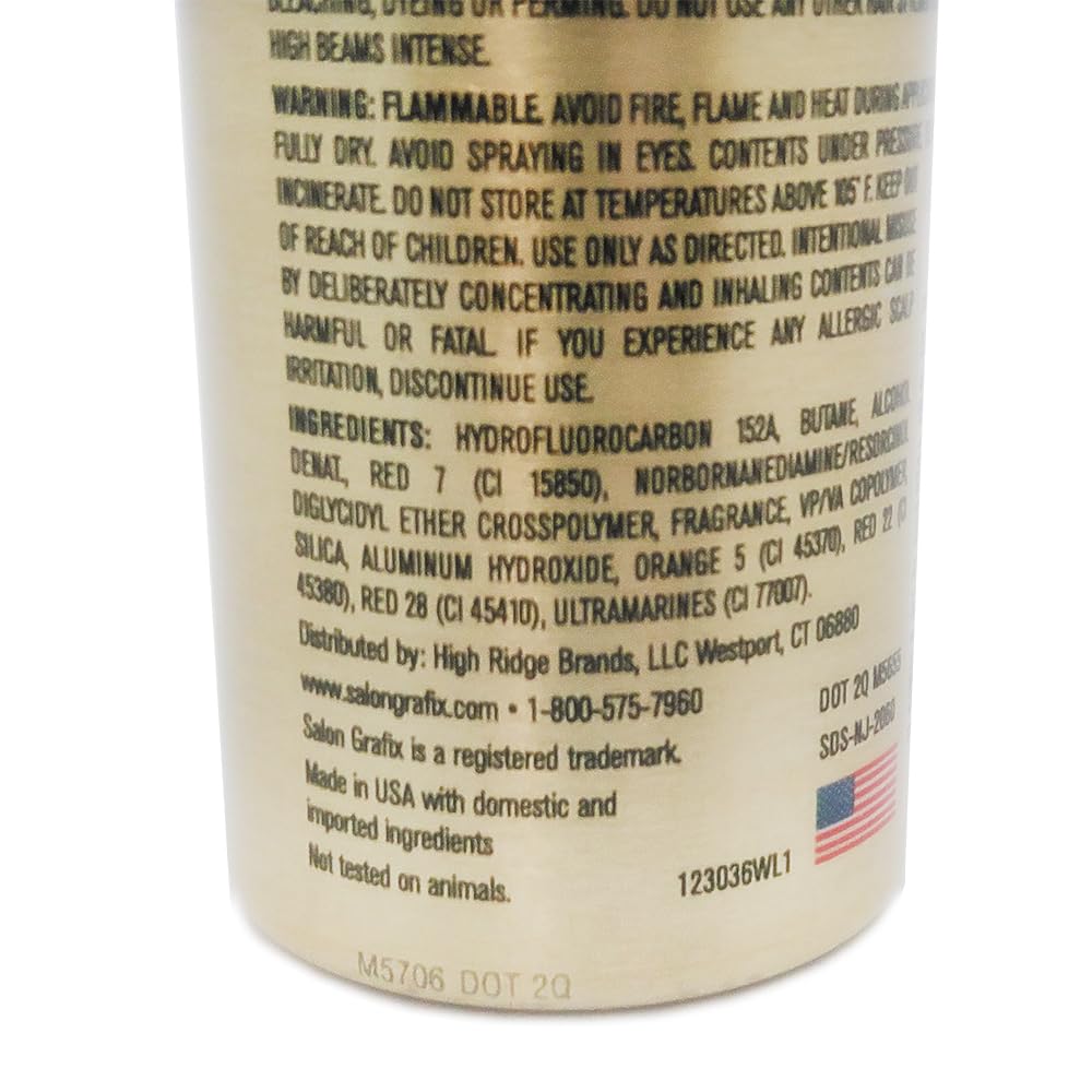 Salon Grafix High Beams Intense Temporary Spray - Burgundy for Unisex - 2.7 oz Hair Color Beauty & Personal Care Salon Grafix