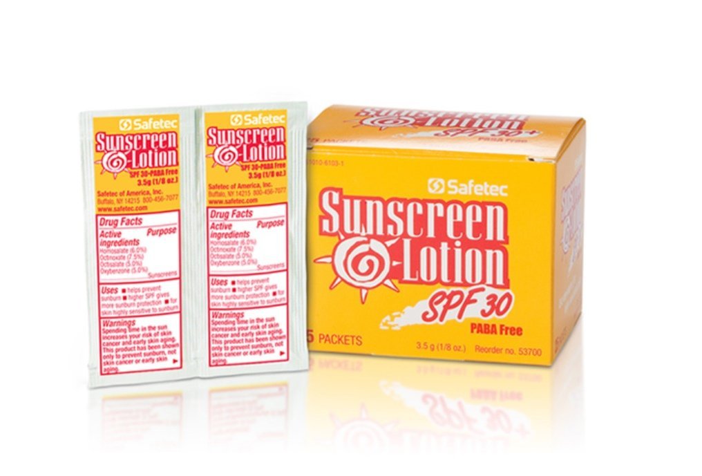 Safetec Sunscreen Lotion 53700 3.5 Gram Packets SPF 30 - (Box of 25) Beauty & Personal Care Safetec