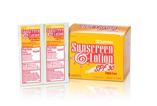 Safetec Sunscreen Lotion 53700 3.5 Gram Packets SPF 30 - (Box of 25) Beauty & Personal Care Safetec