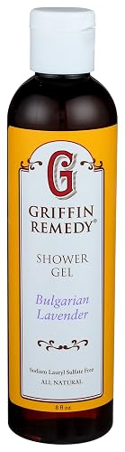Griffin Remedy Shower Gel - All-Natural Calming Lavender Essential Oils and Organic MSM, Aromatherapy, Paraben Free, Sulfate Free 8 fl oz, 1 count Beauty & Personal Care Griffin Remedy