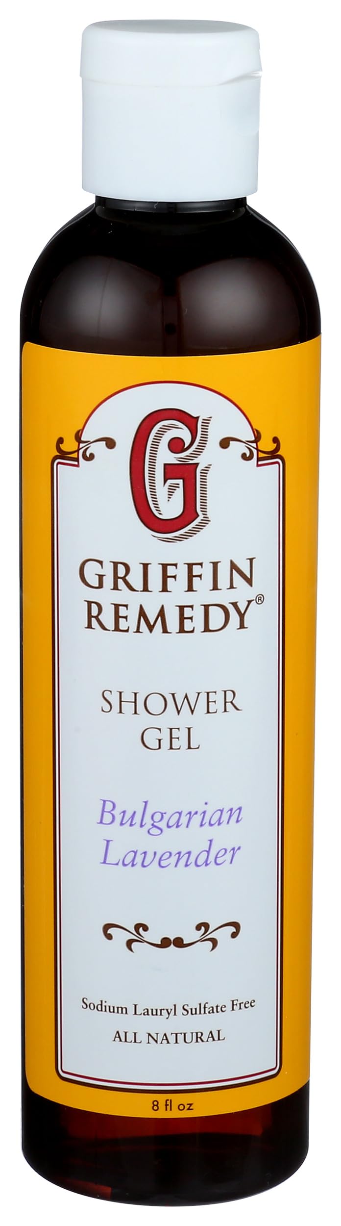 Griffin Remedy Shower Gel - All-Natural Calming Lavender Essential Oils and Organic MSM, Aromatherapy, Paraben Free, Sulfate Free 8 fl oz, 1 count Beauty & Personal Care Griffin Remedy