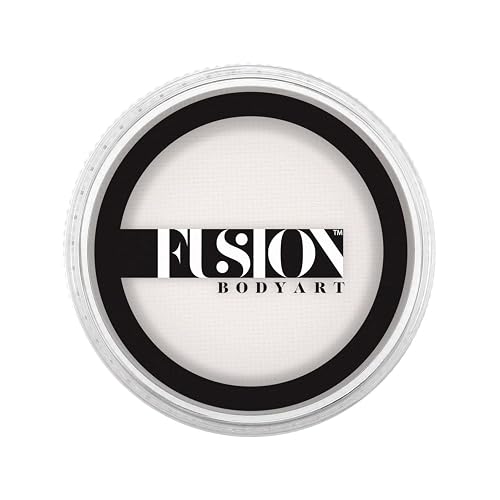 Fusion Body Art Face Paint | PRO Paraffin White (32gm), Professional Quality Water Activated Face and Body Paint Supplies Single Makeup Cake Beauty & Personal Care FUSION BODY ART