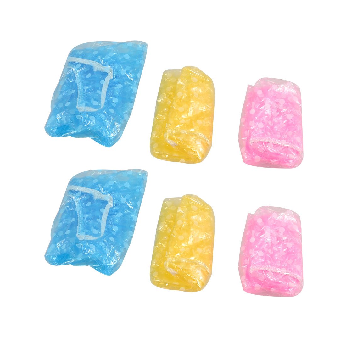 Ruilogod Plastic Dotted Pattern Nonrecurring Shower Cap Bath Hat 6 Pcs Colorful (id: 8ca 9a8 4f5 672 ebe Beauty and Personal Care Ruilogod