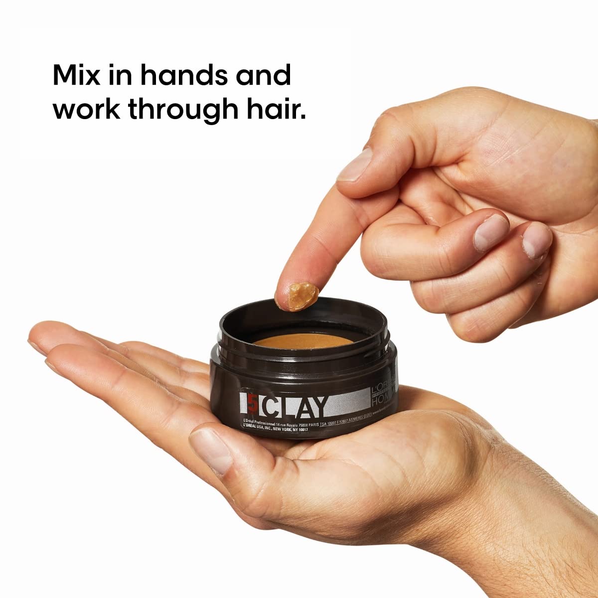 L'Oréal Professionnel Paris Men’s Styling Clay - For All Hair Types, Provides Strong Hold and Matte Finish Beauty & Personal Care L'Oréal Professionnel Paris