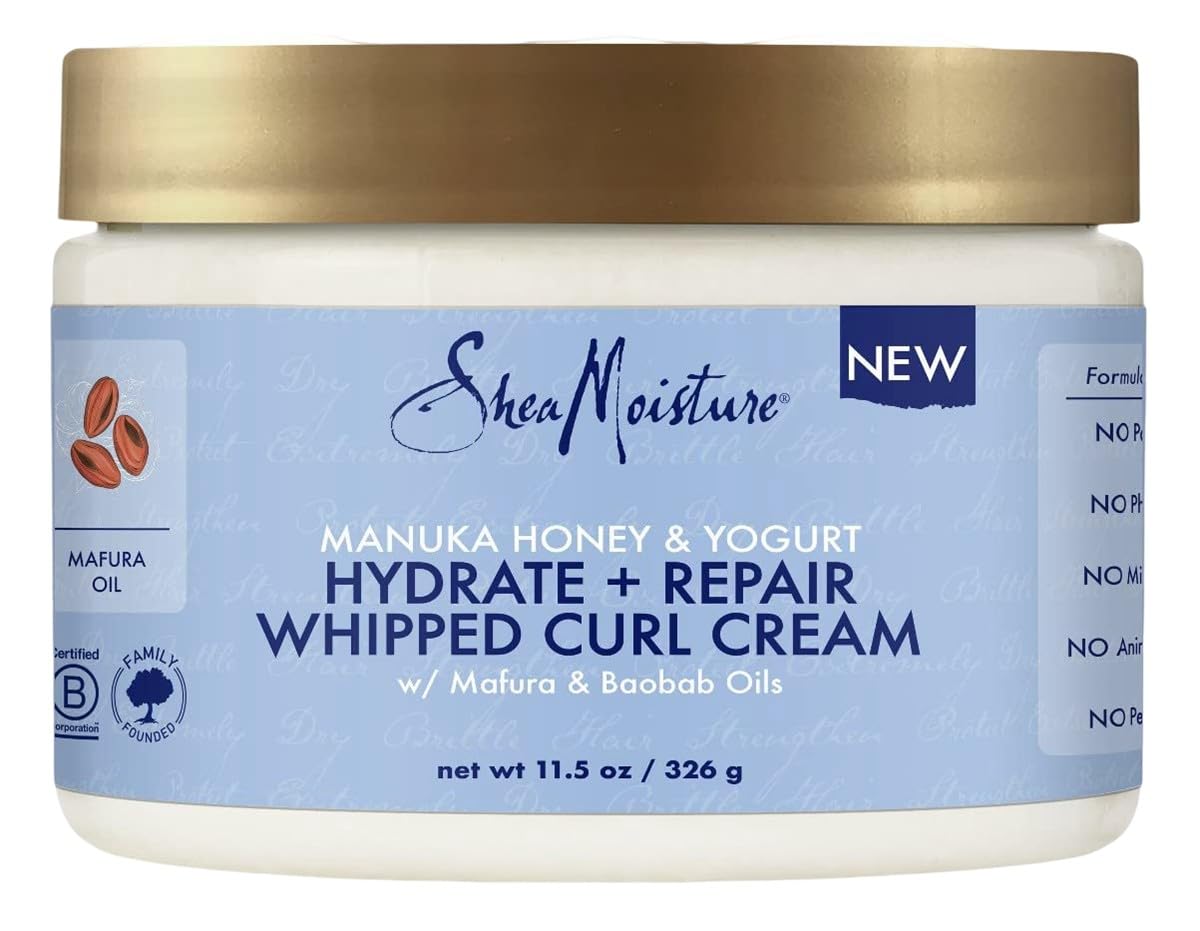 SheaMoisture Hydrate and Repair Moisturizing Curl Cream for Curly Hair Manuka Honey and Yogurt Sulfate Free Curly Hair Cream 11.5 oz Beauty & Personal Care Shea Moisture