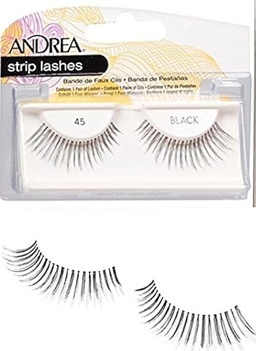 Andrea Lashes Strip Style 45 Black (6 Pack) Beauty & Personal Care Andrea