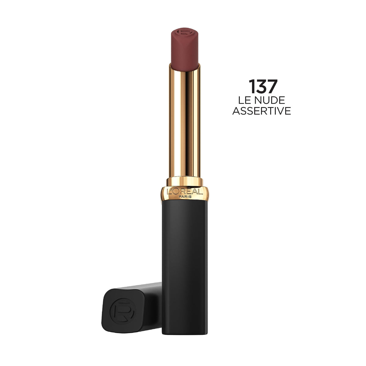 L'Oreal Paris Colour Riche Intense Volume Matte Lipstick, Lip Makeup Infused with Hyaluronic Acid for up to 16HR Wear, Le Nude Assertive, 0.06 Oz Beauty & Personal Care L'Oreal Paris