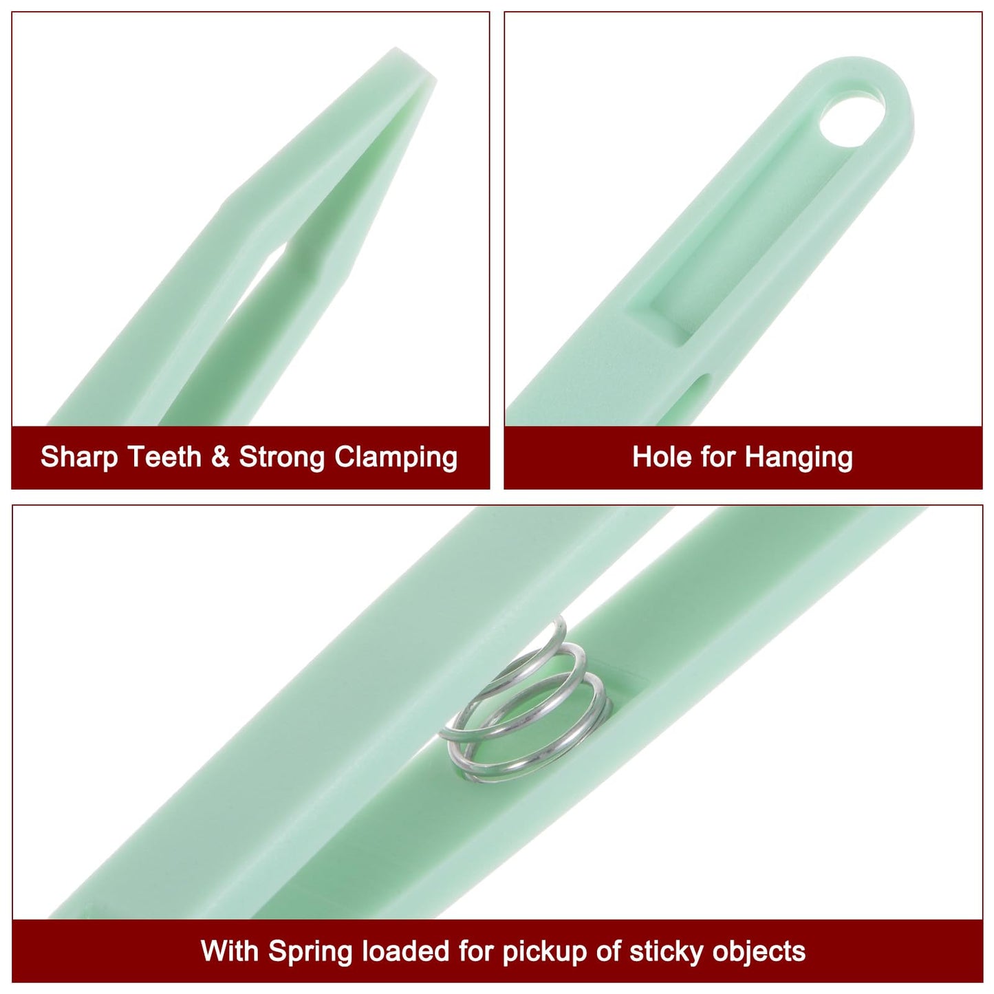HARFINGTON 3pcs Sticker Tweezers for Crafting 4.53" Flat Tip with Spring Plastic Tweezers Craft Tweezers for Stickers, Scrapbooking, Eyelash Beauty and Personal Care HARFINGTON