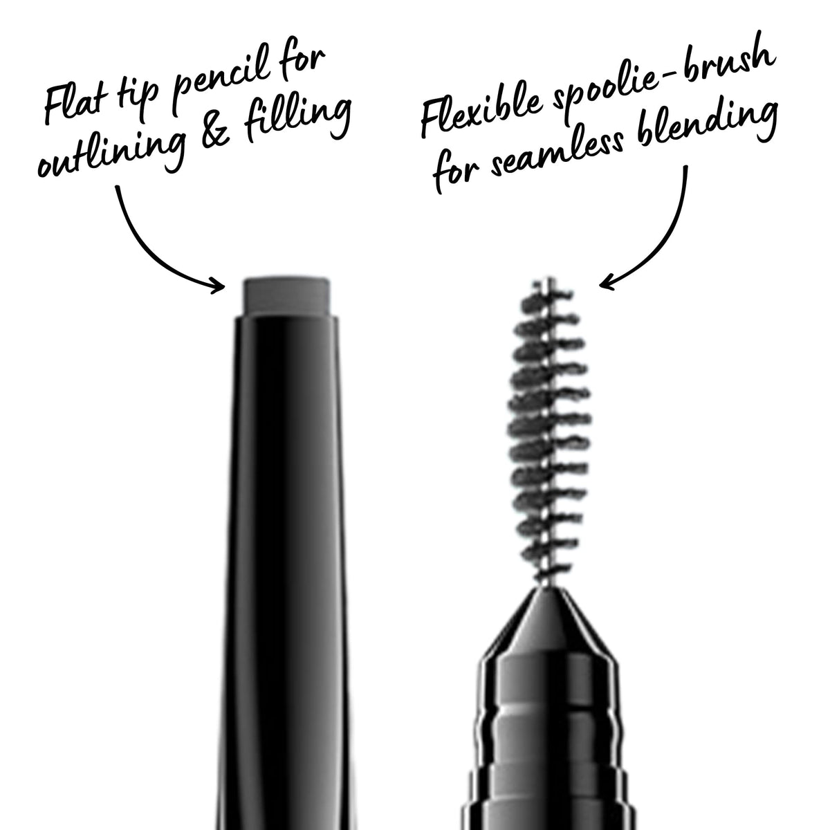 NYX PROFESSIONAL MAKEUP Precision Eyebrow Pencil, Charcoal