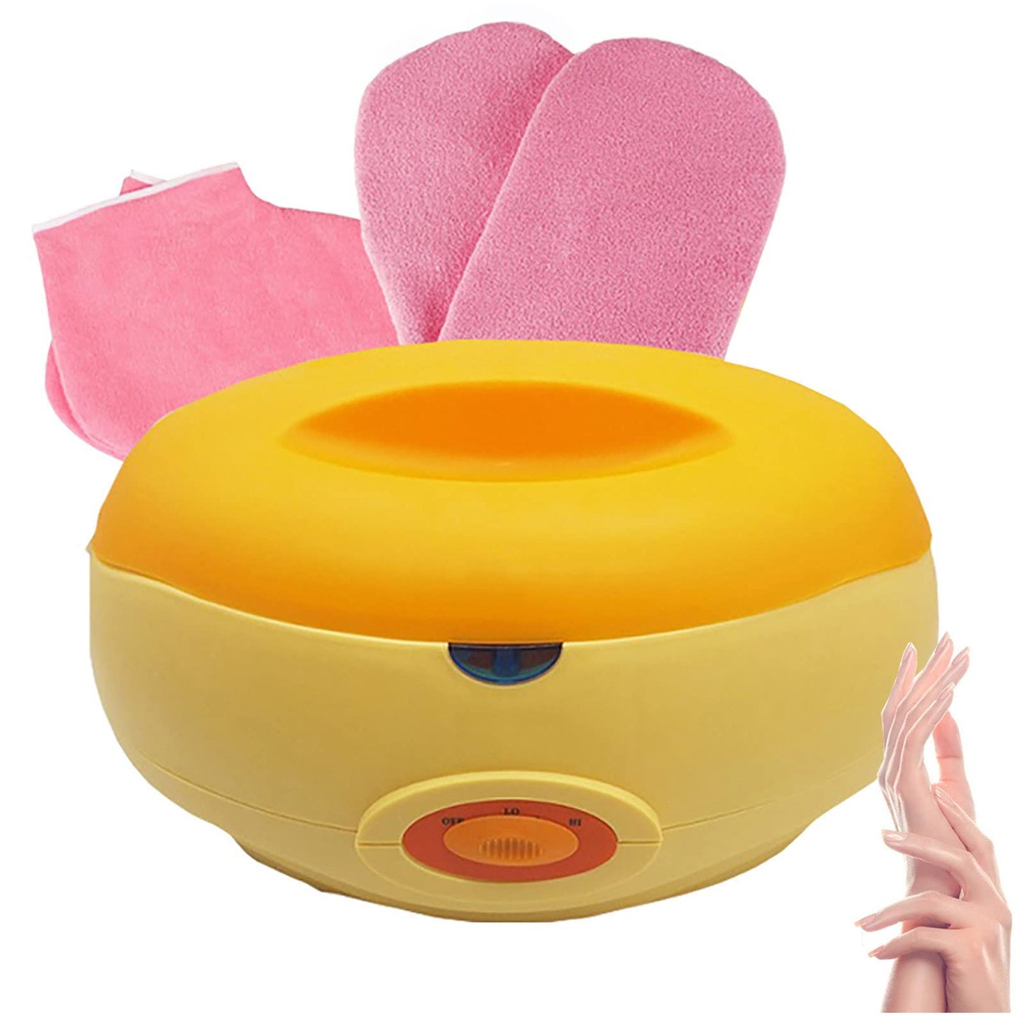 RENJJPBO Paraffin Heater, Hand & Foot Care Wax Melting Machine, 2.3L Large Capacity, with 1 Pair of Gloves + 1 Pair of Foot Covers, for Home, Beauty Beauty and Personal Care RENJJPBO