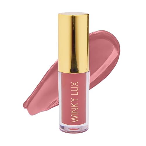 Winky Lux Muse Very There Lip Oil - Hydrating Nude Pink Tint with Jojoba Oil, Non-Sticky Glossy Lip Oil, Tinted Pink Gloss for Juicy Lips & Soft Beauty & Personal Care Winky Lux