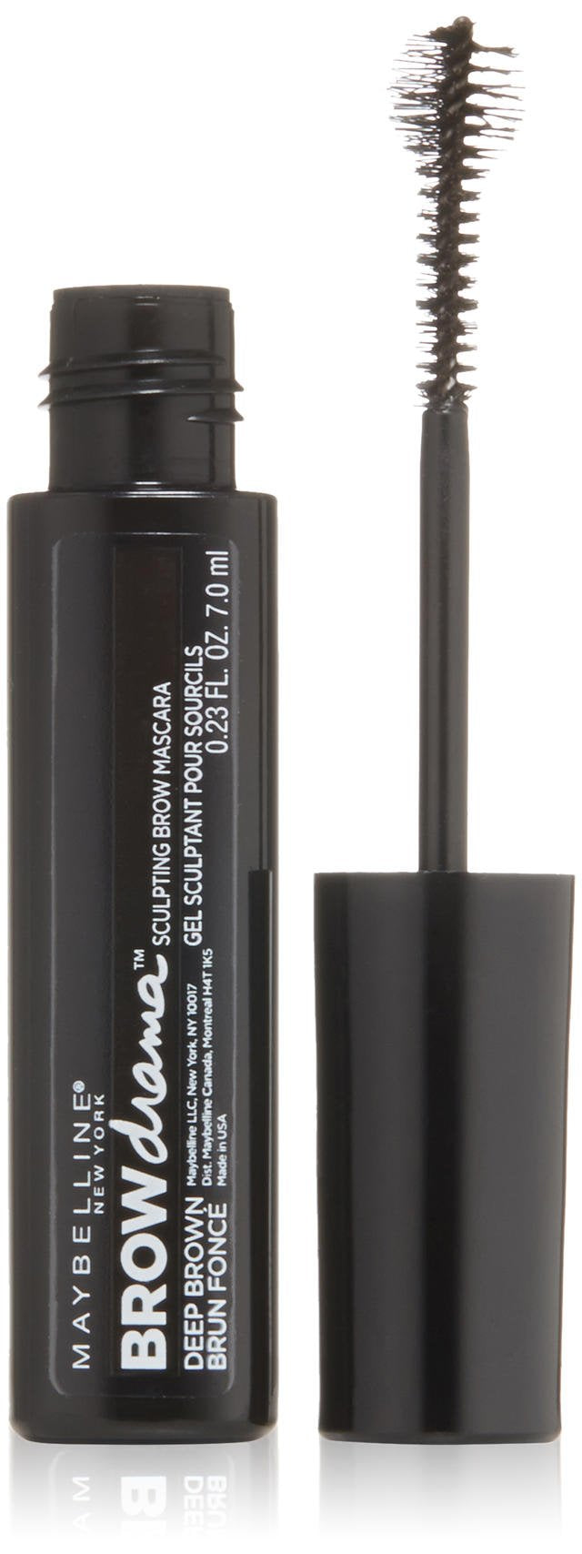 Maybelline New York Eyestudio Brow Drama Sculpting Brow Mascara, Deep Brown, 0.23 Fluid Ounce