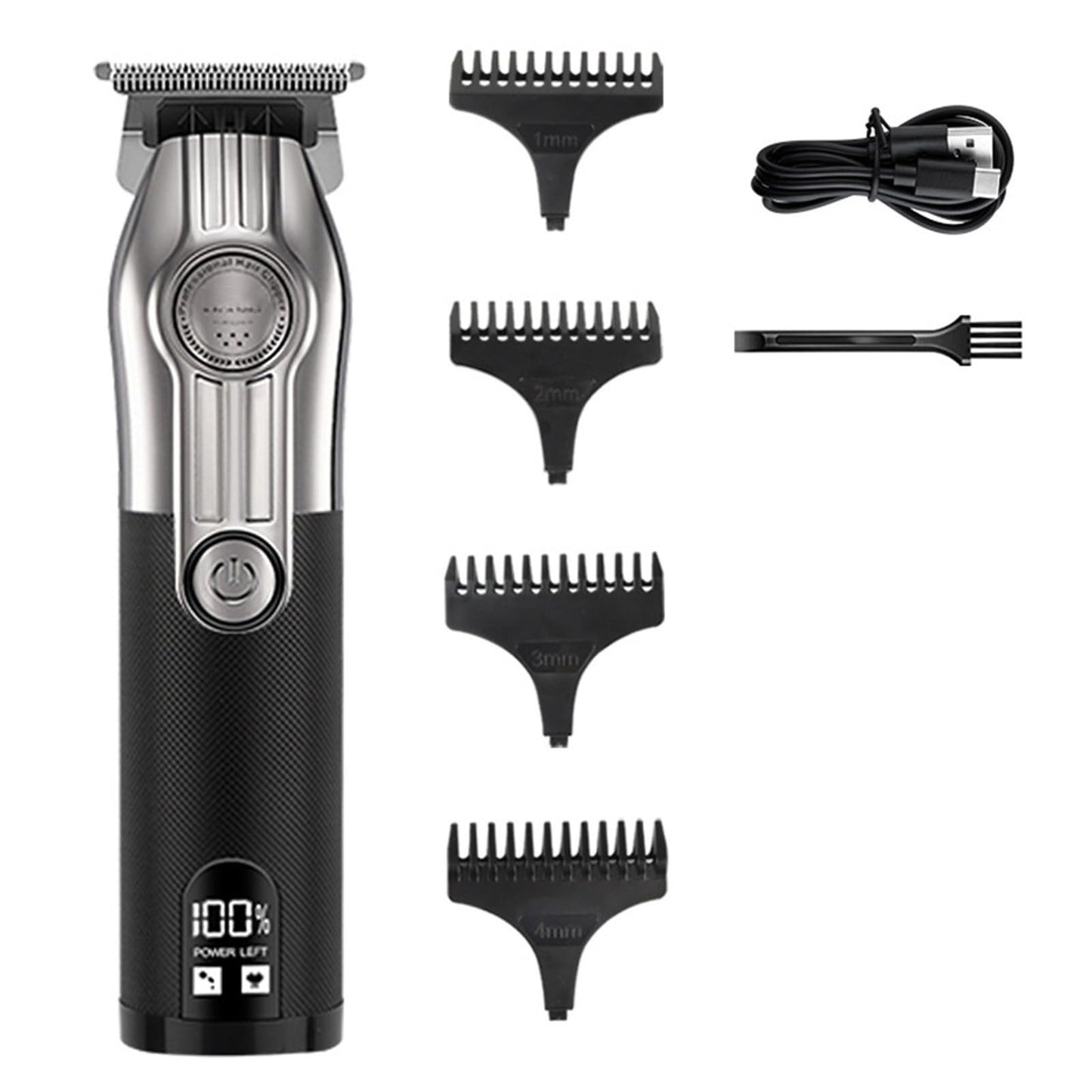 QDKVTNDJZ Hair Clippers for Men, Professional Barber Machines Electric Trimmer Precision Steel Blade Cutting Machine(Silver Black 601) Beauty and Personal Care QDKVTNDJZ