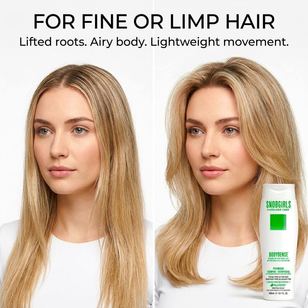 SNOBGIRLS BODYDENSE Plumping, Hydrating Volumizing Shampoo & Conditioner for Fine Hair Volume Texture Body Lift Beauty & Personal Care SNOB GIRLS