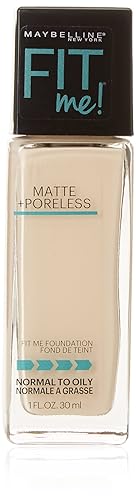 Maybelline New York Fit Me Matte + Poreless Foundation, Porcelain [110], 1 Ounce Beauty & Personal Care MAYBELLINE
