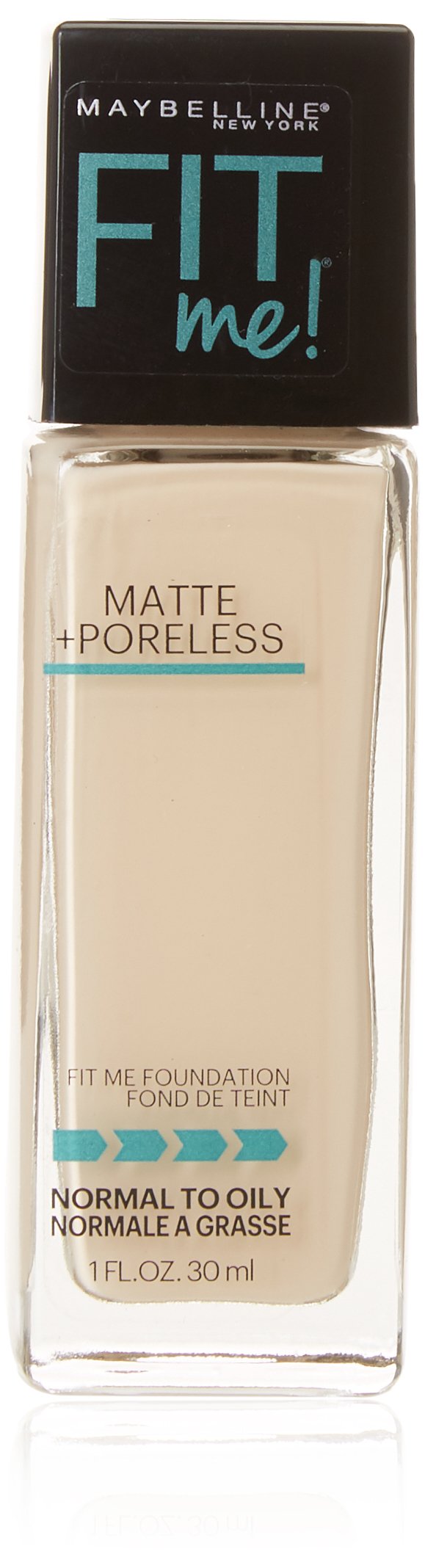Maybelline New York Fit Me Matte + Poreless Foundation, Porcelain [110], 1 Ounce Beauty & Personal Care MAYBELLINE