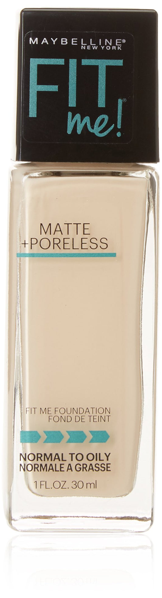 Maybelline New York Fit Me Matte + Poreless Foundation, Porcelain [110], 1 Ounce Beauty & Personal Care MAYBELLINE