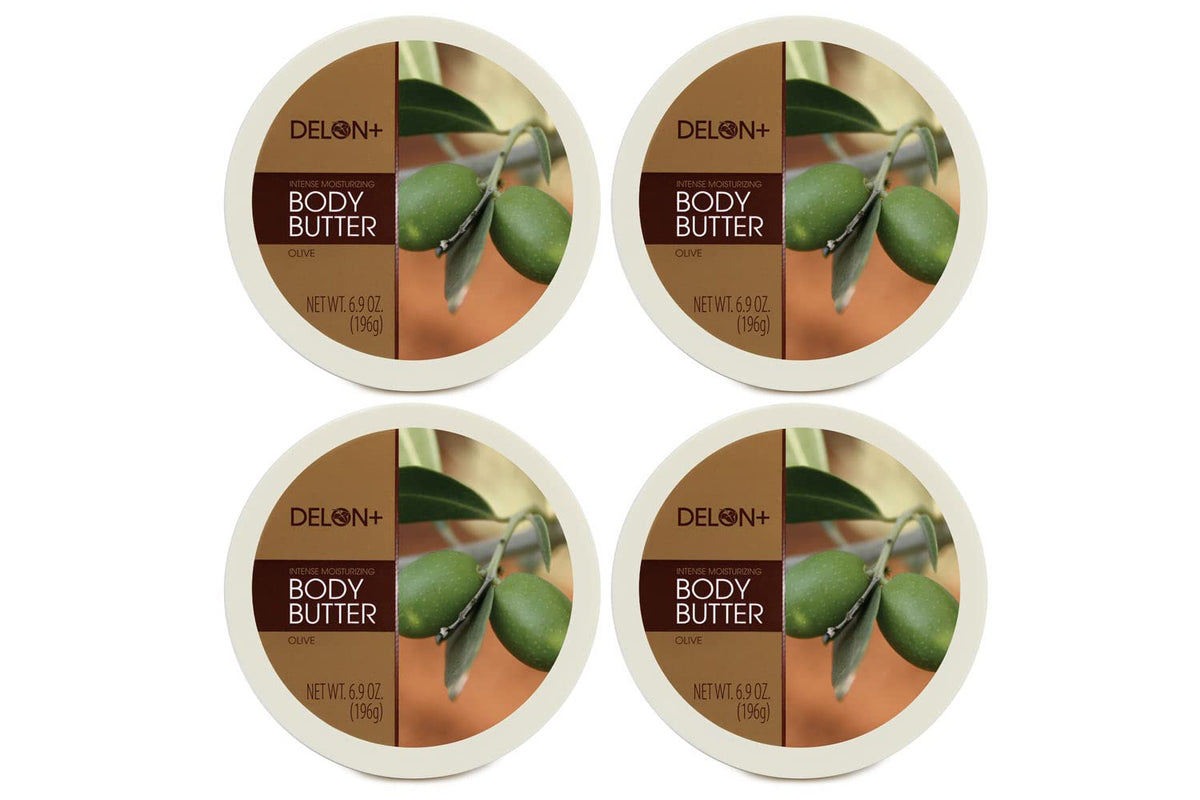 DELON Intense Moisturizing Body Butter, Olive with Olive Oil & Vitamin E, 6.9 oz (Pack of 4) Beauty & Personal Care DELON