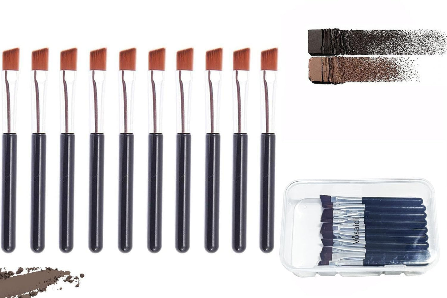 Vsaidi Premium Quality Angled Brow Brush - Eyebrow Brush for Powder, Cream, Gel and Wax Beauty & Personal Care Vôsaidi