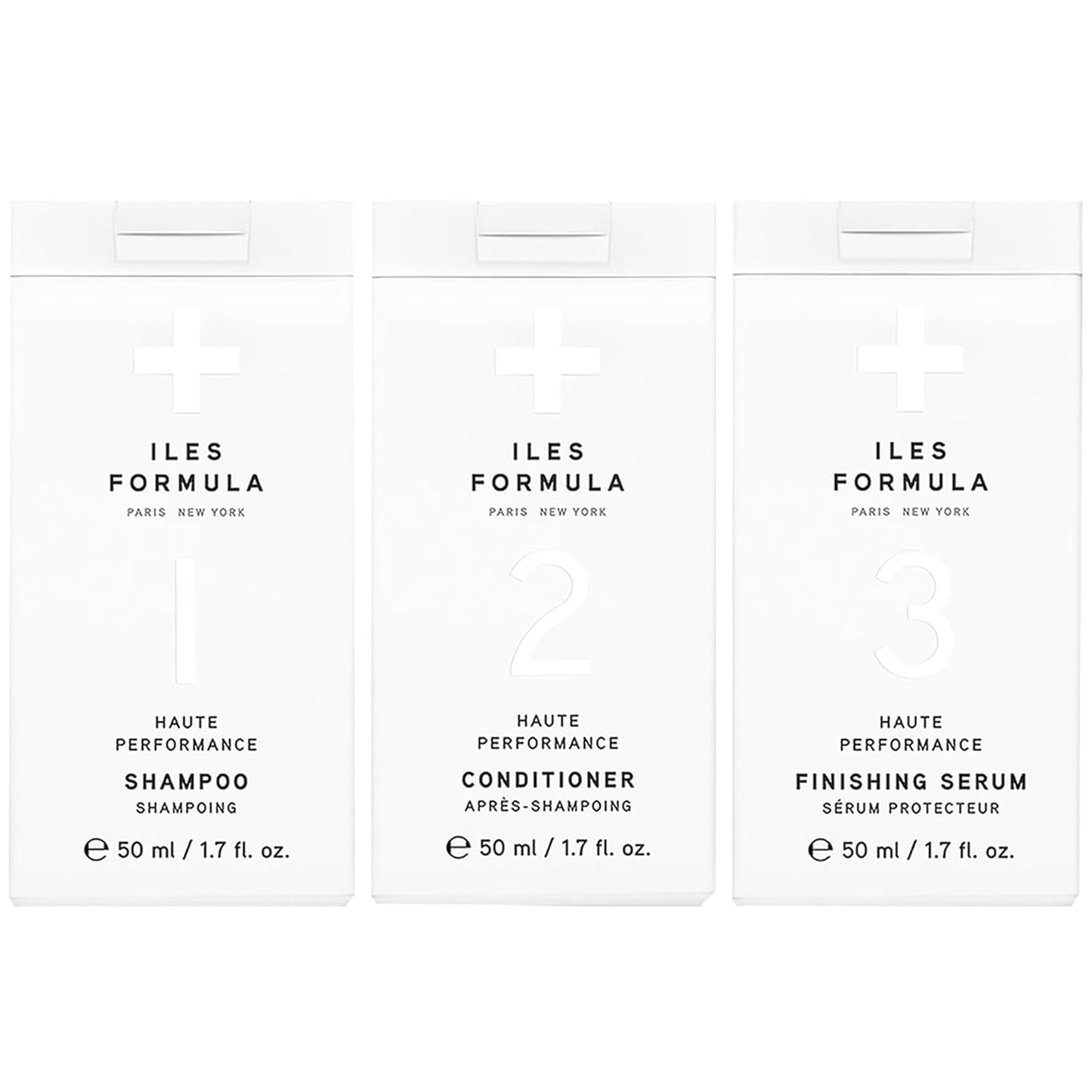 ILES FORMULA Mini Signature Collection - Moisturizing Travel Shampoo & Conditioner w/Mini Finishing Serum Blow Dry Cream for Dry, Damaged, Frizzy Hair Beauty & Personal Care ILES FORMULA