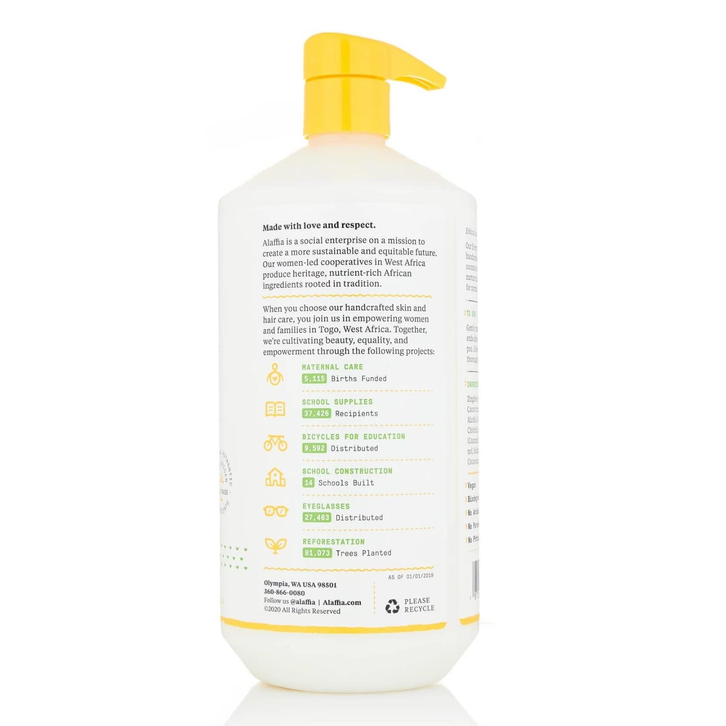 Alaffia EveryDay Coconut Conditioner, Ultra Hydrating Conditioner for Normal to Dry Hair. Made with Fair Trade Coconut Oil and Ginger. Cruelty Free Beauty & Personal Care Alaffia