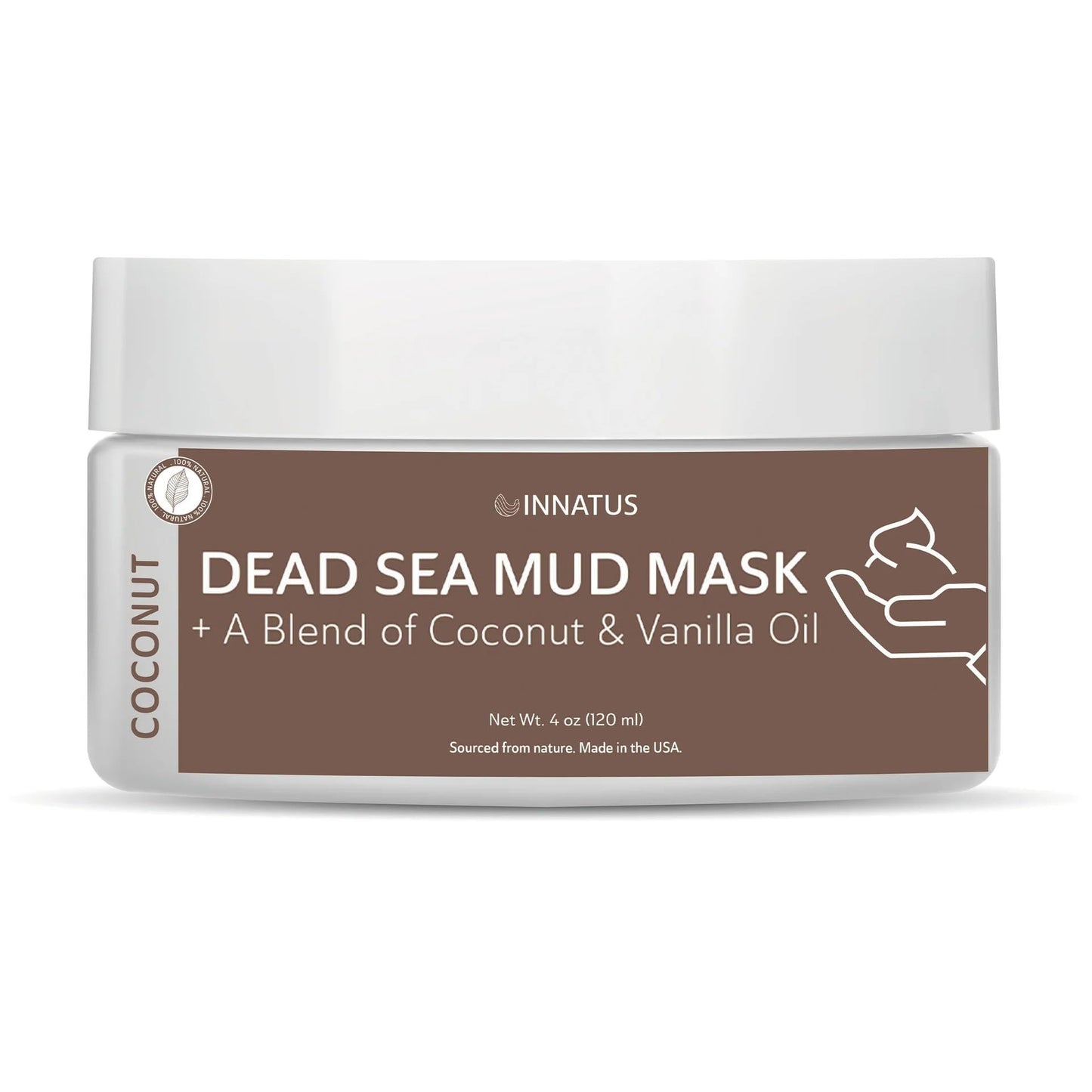 INNATUS Dead Sea Mud Mask with Agave Coconut Oil - 4oz Detoxifying & Hydrating Face Mask - Purifies Skin & Controls Acne While Nourishing with Coconut Beauty & Personal Care INNATUS
