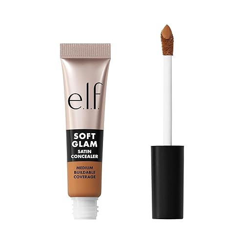 e.l.f. Soft Glam Satin Concealer, Medium Coverage For Blemishes & Under-Eye, Crease-Resistant, Long Lasting, Vegan , 45 Tan Warm Beauty & Personal Care e.l.f.